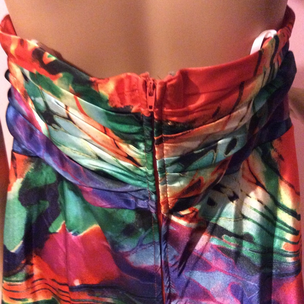 Fun Multicolor Strapless Formal - image 4